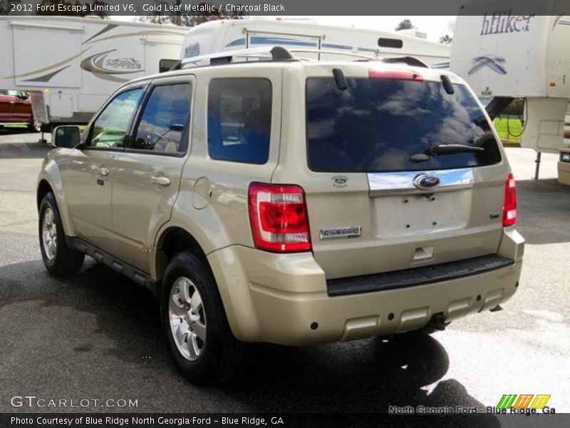 Gold Leaf Metallic / Charcoal Black 2012 Ford Escape Limited V6