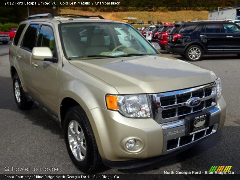 Gold Leaf Metallic / Charcoal Black 2012 Ford Escape Limited V6