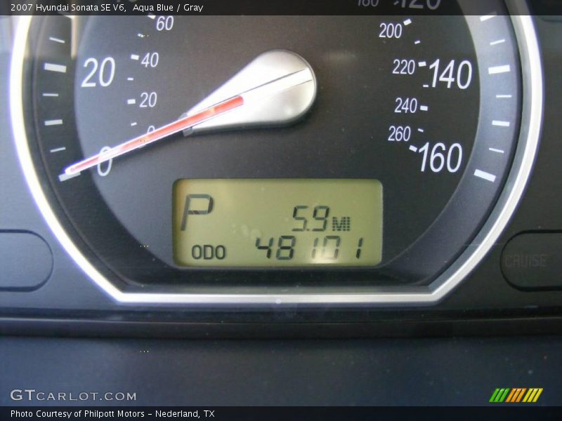 Aqua Blue / Gray 2007 Hyundai Sonata SE V6