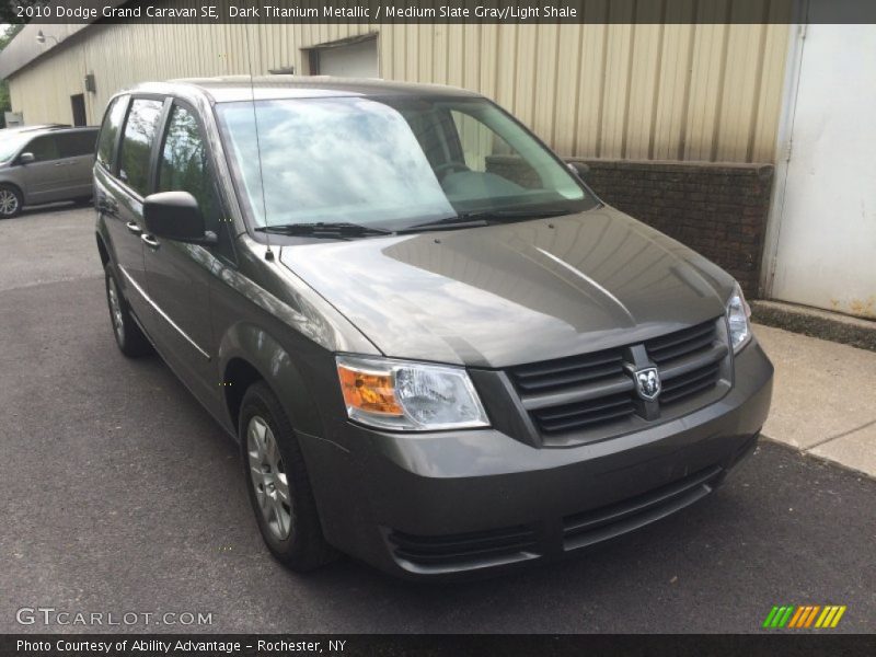 Dark Titanium Metallic / Medium Slate Gray/Light Shale 2010 Dodge Grand Caravan SE