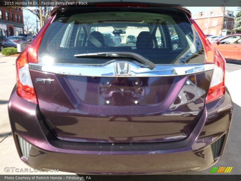 Passion Berry Pearl / Black 2015 Honda Fit EX