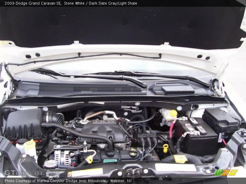 Stone White / Dark Slate Gray/Light Shale 2009 Dodge Grand Caravan SE