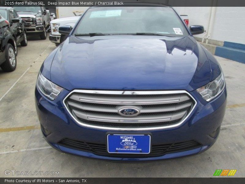 Deep Impact Blue Metallic / Charcoal Black 2015 Ford Taurus SEL