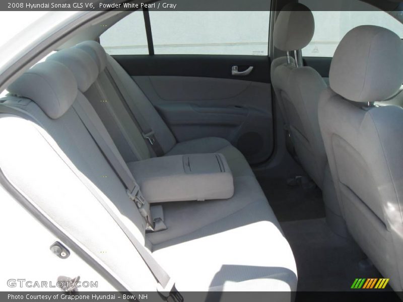 Powder White Pearl / Gray 2008 Hyundai Sonata GLS V6