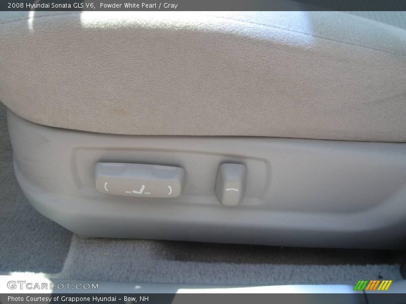 Powder White Pearl / Gray 2008 Hyundai Sonata GLS V6