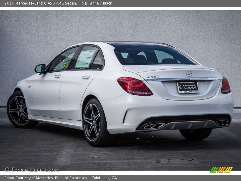 Polar White / Black 2016 Mercedes-Benz C 450 AMG Sedan