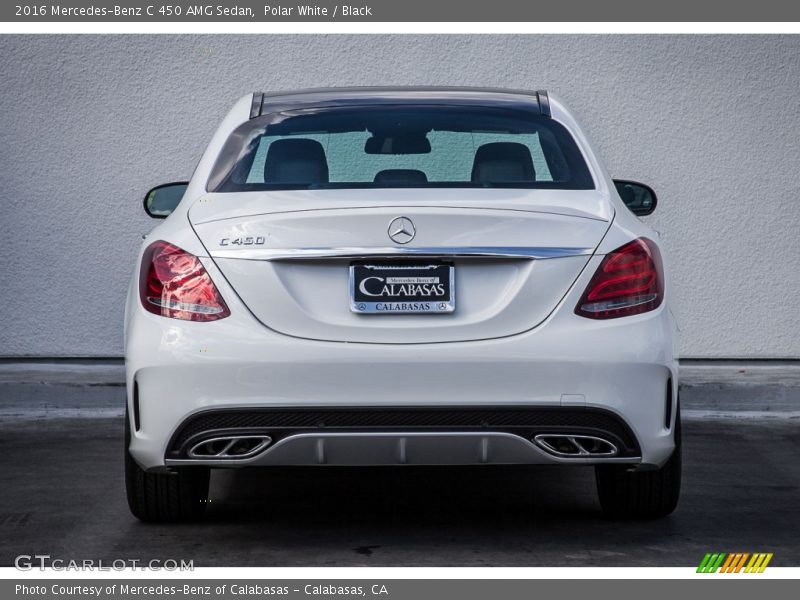 Polar White / Black 2016 Mercedes-Benz C 450 AMG Sedan