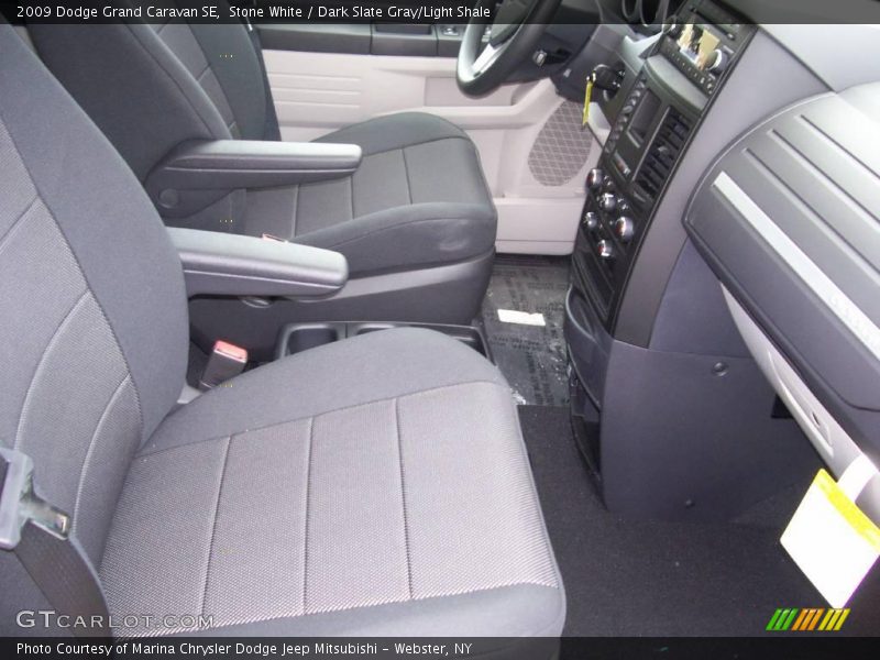 Stone White / Dark Slate Gray/Light Shale 2009 Dodge Grand Caravan SE