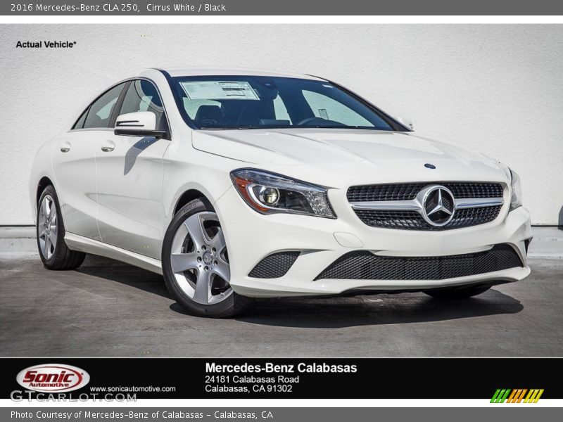 Cirrus White / Black 2016 Mercedes-Benz CLA 250