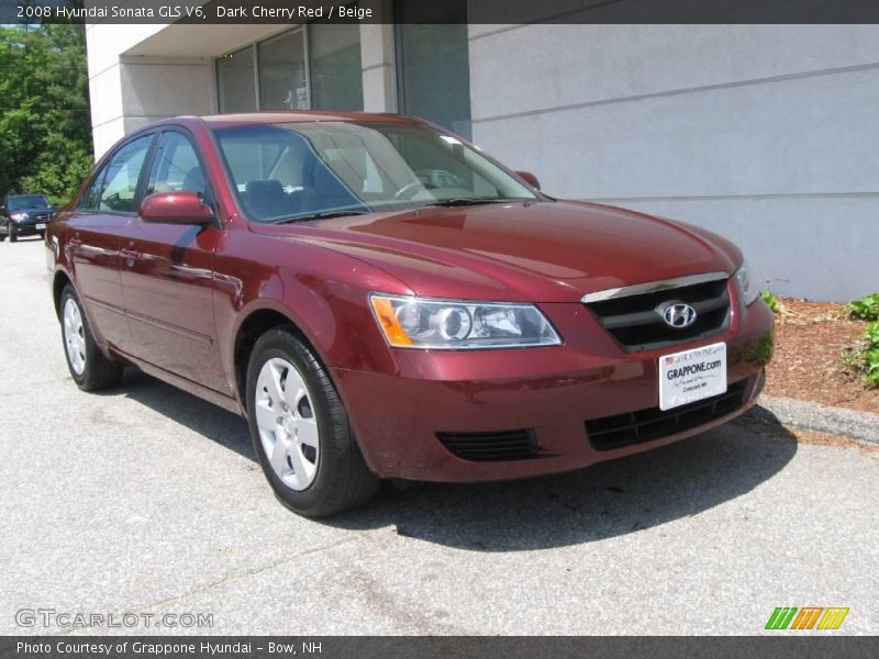 Dark Cherry Red / Beige 2008 Hyundai Sonata GLS V6