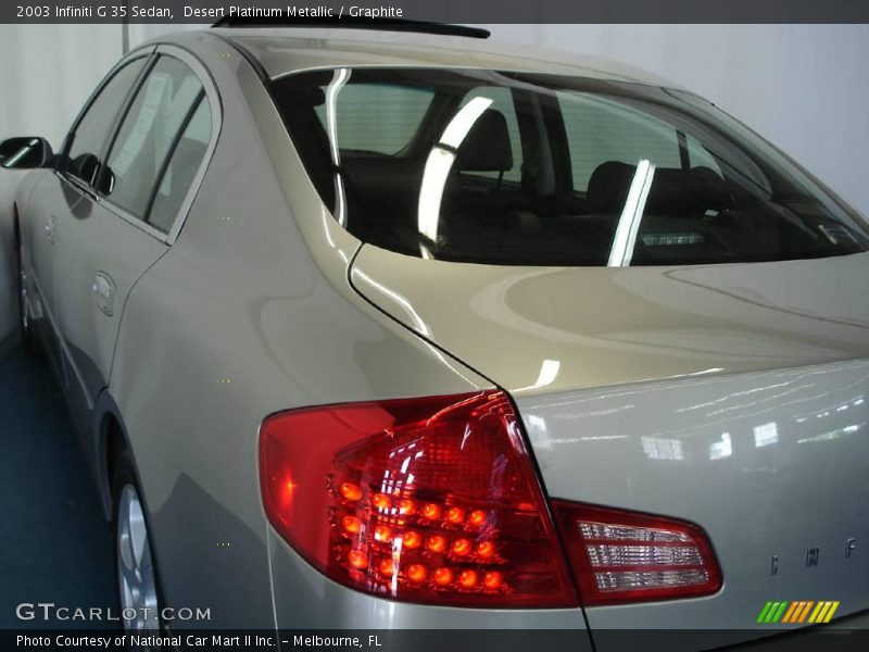 Desert Platinum Metallic / Graphite 2003 Infiniti G 35 Sedan