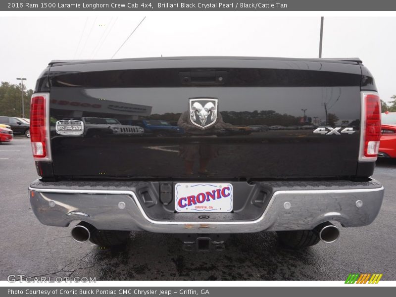 Brilliant Black Crystal Pearl / Black/Cattle Tan 2016 Ram 1500 Laramie Longhorn Crew Cab 4x4