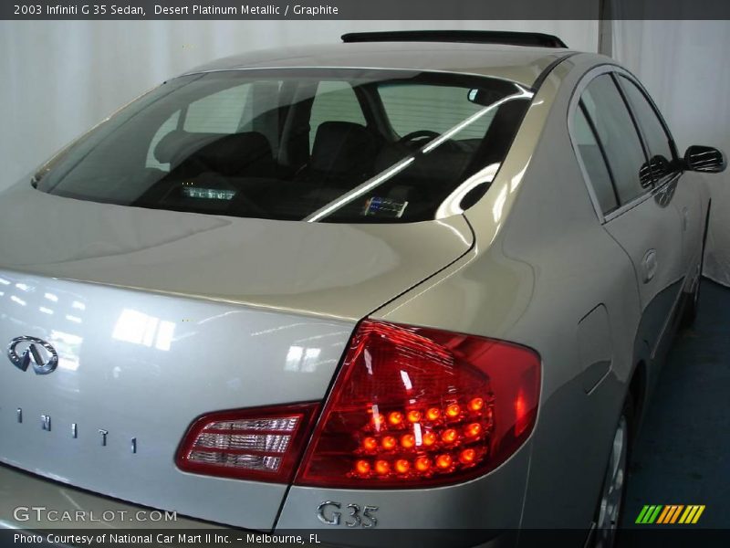 Desert Platinum Metallic / Graphite 2003 Infiniti G 35 Sedan