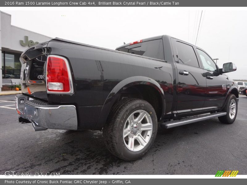 Brilliant Black Crystal Pearl / Black/Cattle Tan 2016 Ram 1500 Laramie Longhorn Crew Cab 4x4