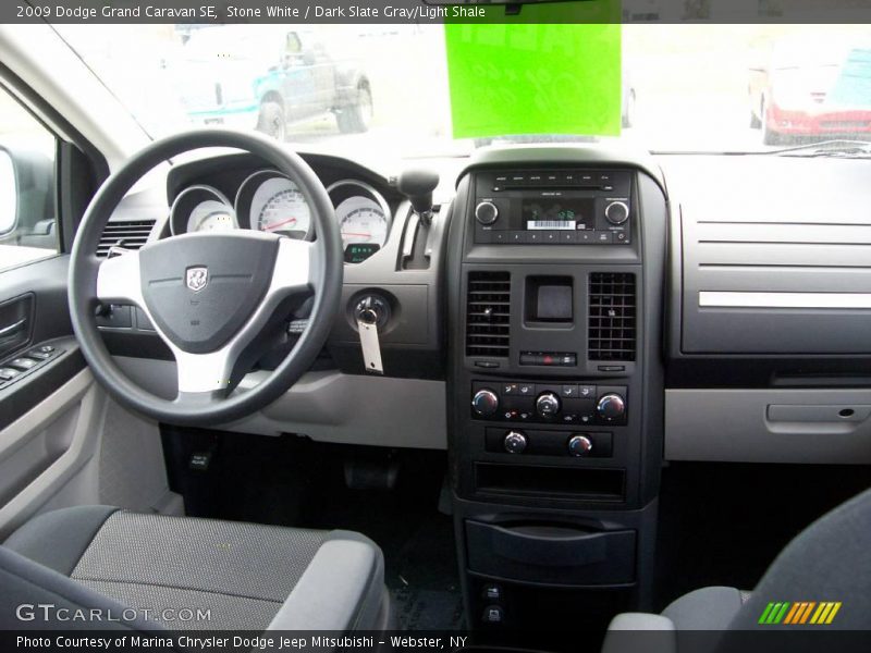 Stone White / Dark Slate Gray/Light Shale 2009 Dodge Grand Caravan SE