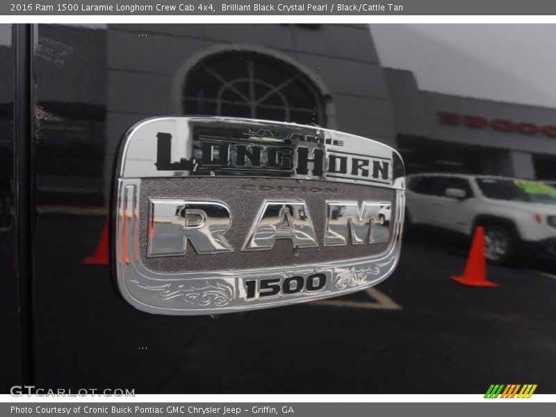 Brilliant Black Crystal Pearl / Black/Cattle Tan 2016 Ram 1500 Laramie Longhorn Crew Cab 4x4