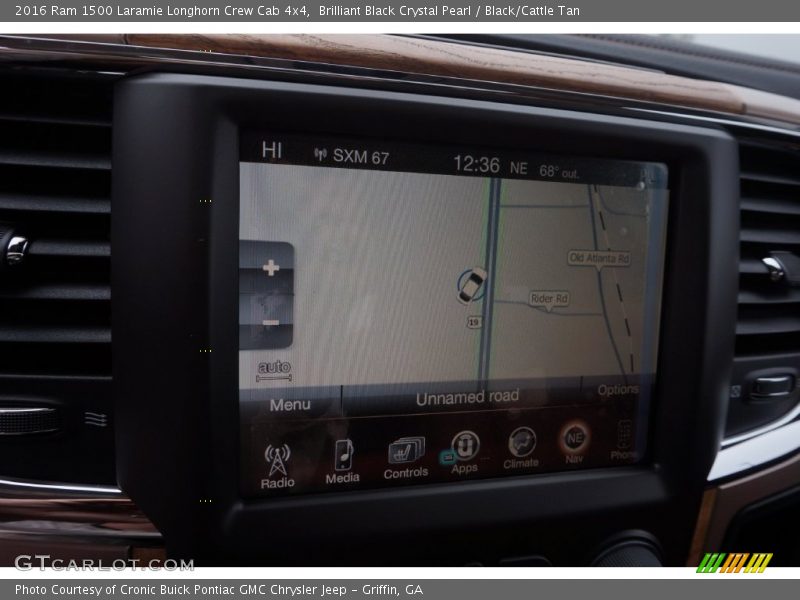 Brilliant Black Crystal Pearl / Black/Cattle Tan 2016 Ram 1500 Laramie Longhorn Crew Cab 4x4