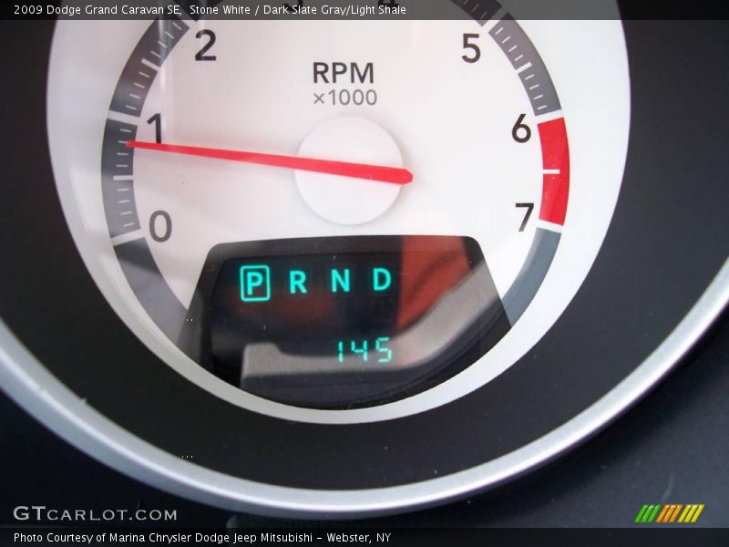 Stone White / Dark Slate Gray/Light Shale 2009 Dodge Grand Caravan SE