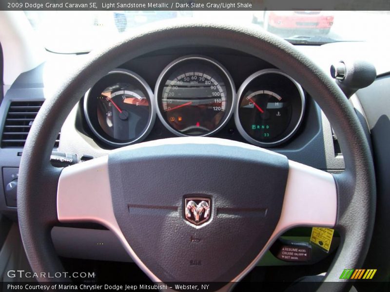 Light Sandstone Metallic / Dark Slate Gray/Light Shale 2009 Dodge Grand Caravan SE