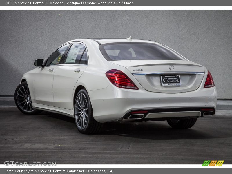 designo Diamond White Metallic / Black 2016 Mercedes-Benz S 550 Sedan