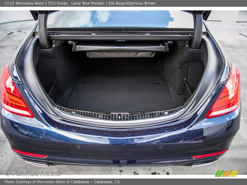 Lunar Blue Metallic / Silk Beige/Espresso Brown 2015 Mercedes-Benz S 550 Sedan