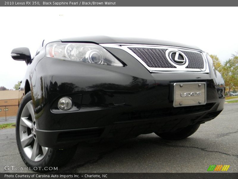 Black Sapphire Pearl / Black/Brown Walnut 2010 Lexus RX 350