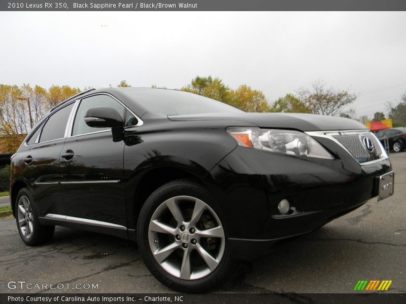 Black Sapphire Pearl / Black/Brown Walnut 2010 Lexus RX 350