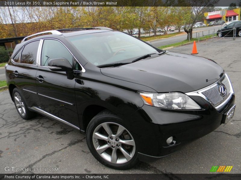 Black Sapphire Pearl / Black/Brown Walnut 2010 Lexus RX 350