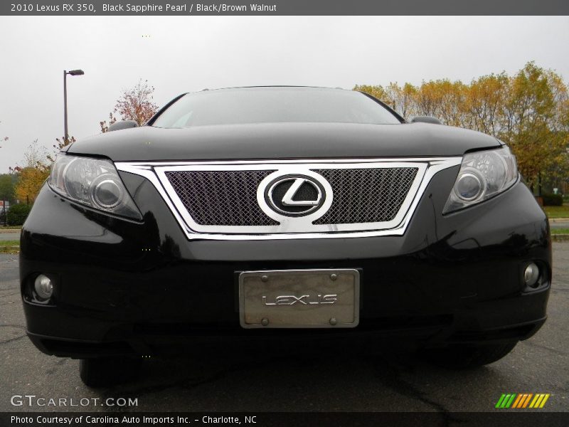Black Sapphire Pearl / Black/Brown Walnut 2010 Lexus RX 350