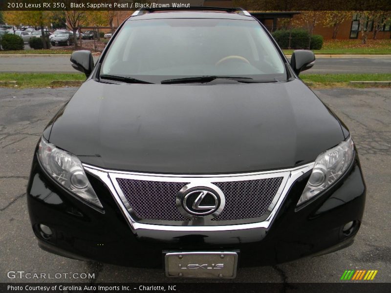 Black Sapphire Pearl / Black/Brown Walnut 2010 Lexus RX 350