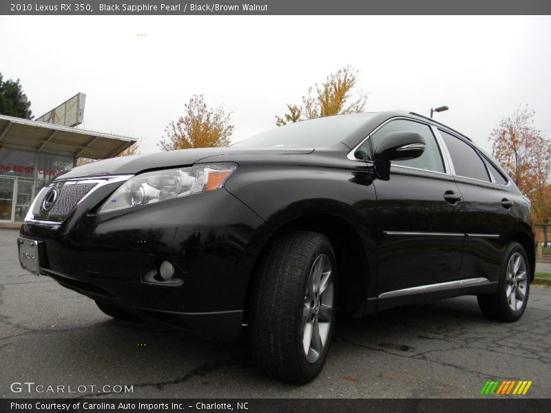 Black Sapphire Pearl / Black/Brown Walnut 2010 Lexus RX 350