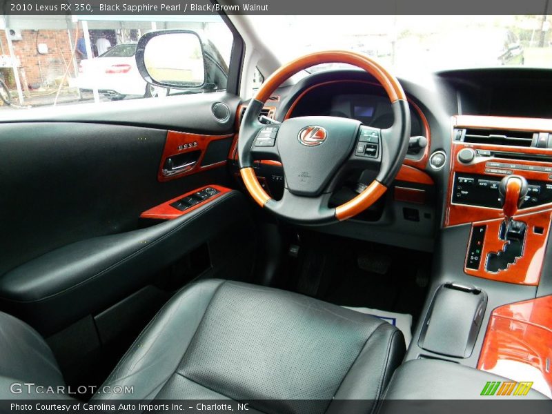Black Sapphire Pearl / Black/Brown Walnut 2010 Lexus RX 350