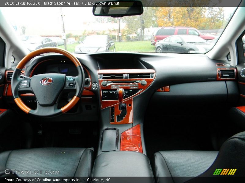 Black Sapphire Pearl / Black/Brown Walnut 2010 Lexus RX 350