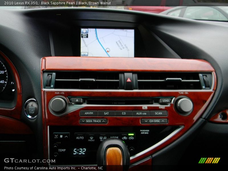 Black Sapphire Pearl / Black/Brown Walnut 2010 Lexus RX 350