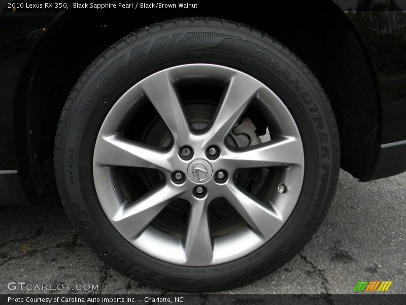Black Sapphire Pearl / Black/Brown Walnut 2010 Lexus RX 350