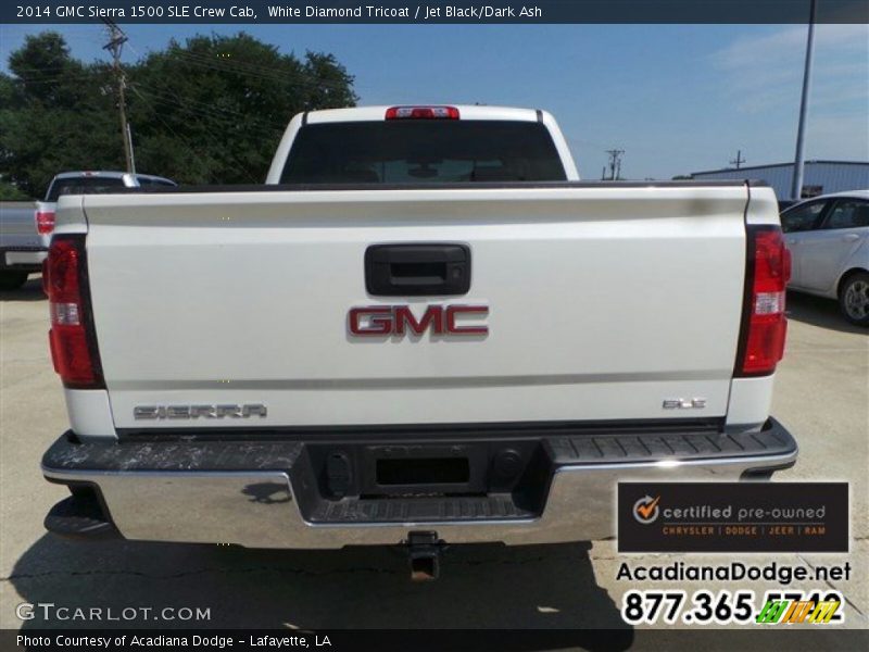 White Diamond Tricoat / Jet Black/Dark Ash 2014 GMC Sierra 1500 SLE Crew Cab