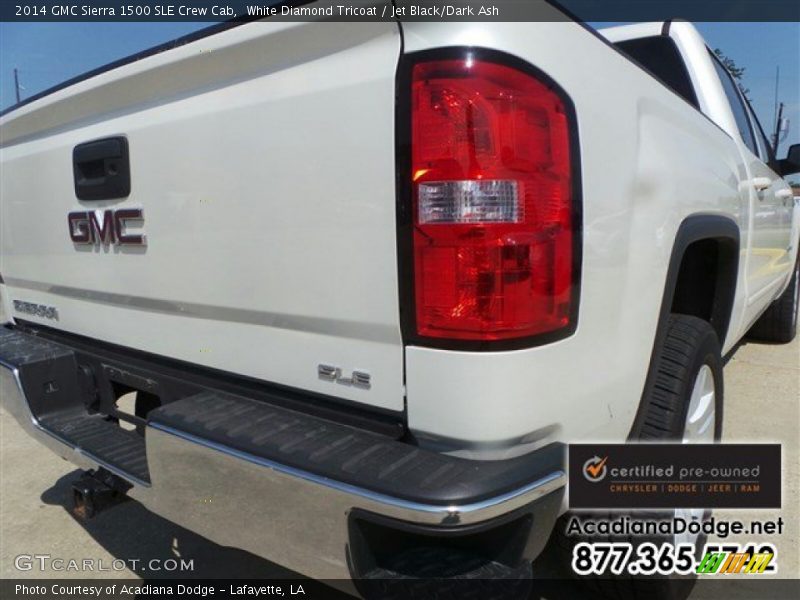 White Diamond Tricoat / Jet Black/Dark Ash 2014 GMC Sierra 1500 SLE Crew Cab