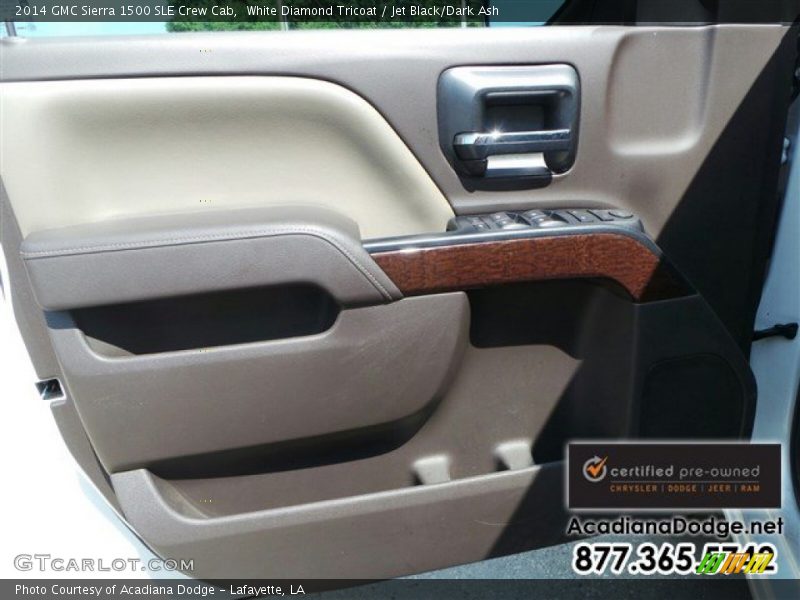 White Diamond Tricoat / Jet Black/Dark Ash 2014 GMC Sierra 1500 SLE Crew Cab