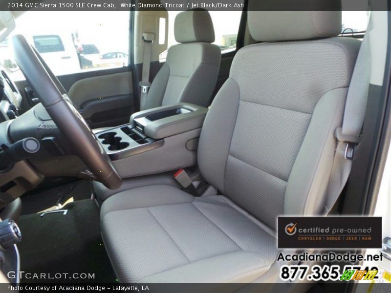 White Diamond Tricoat / Jet Black/Dark Ash 2014 GMC Sierra 1500 SLE Crew Cab