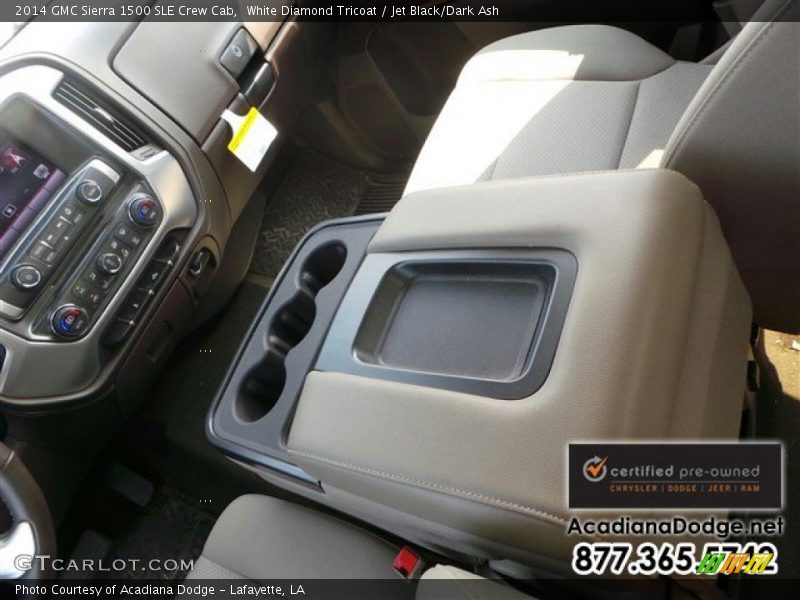 White Diamond Tricoat / Jet Black/Dark Ash 2014 GMC Sierra 1500 SLE Crew Cab