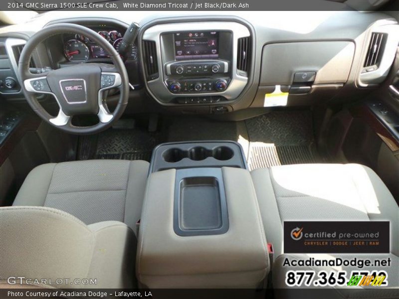 White Diamond Tricoat / Jet Black/Dark Ash 2014 GMC Sierra 1500 SLE Crew Cab