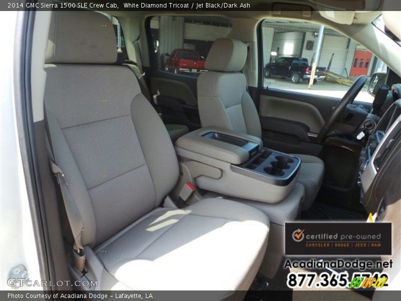 White Diamond Tricoat / Jet Black/Dark Ash 2014 GMC Sierra 1500 SLE Crew Cab