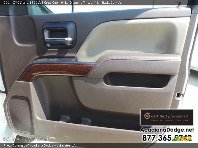 White Diamond Tricoat / Jet Black/Dark Ash 2014 GMC Sierra 1500 SLE Crew Cab