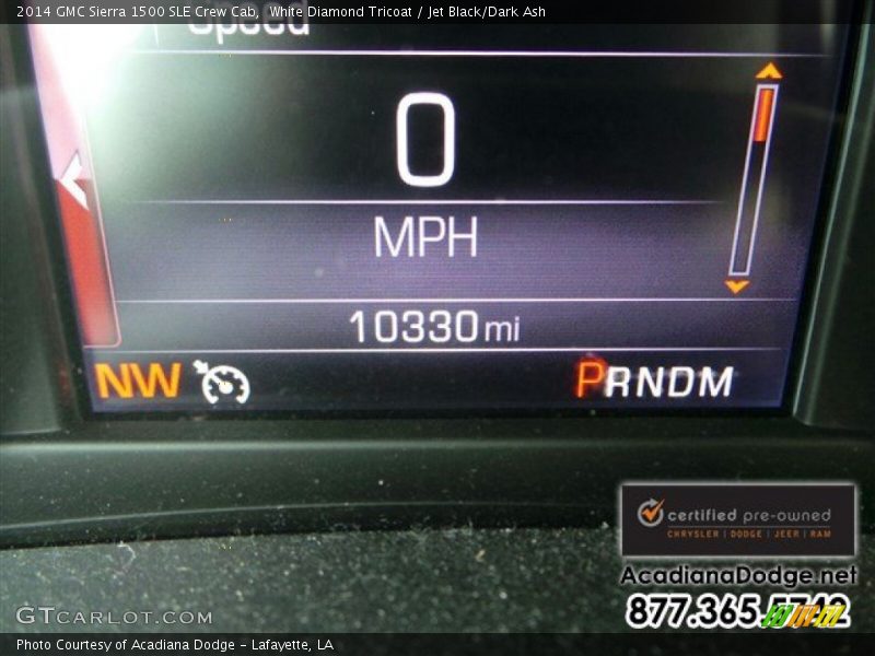 White Diamond Tricoat / Jet Black/Dark Ash 2014 GMC Sierra 1500 SLE Crew Cab