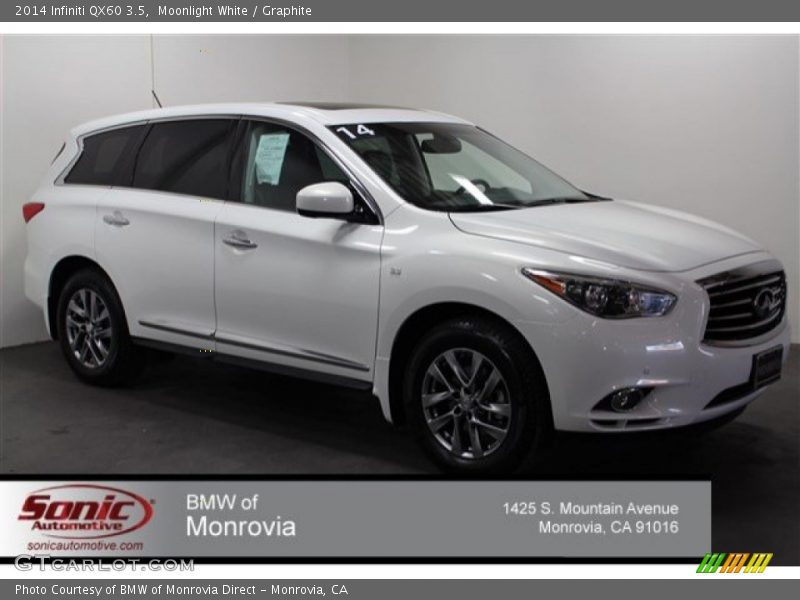 Moonlight White / Graphite 2014 Infiniti QX60 3.5