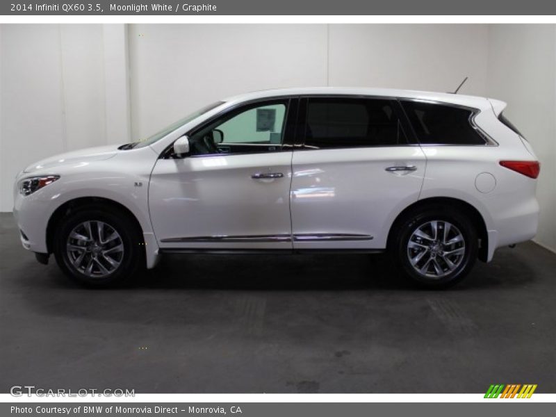 Moonlight White / Graphite 2014 Infiniti QX60 3.5