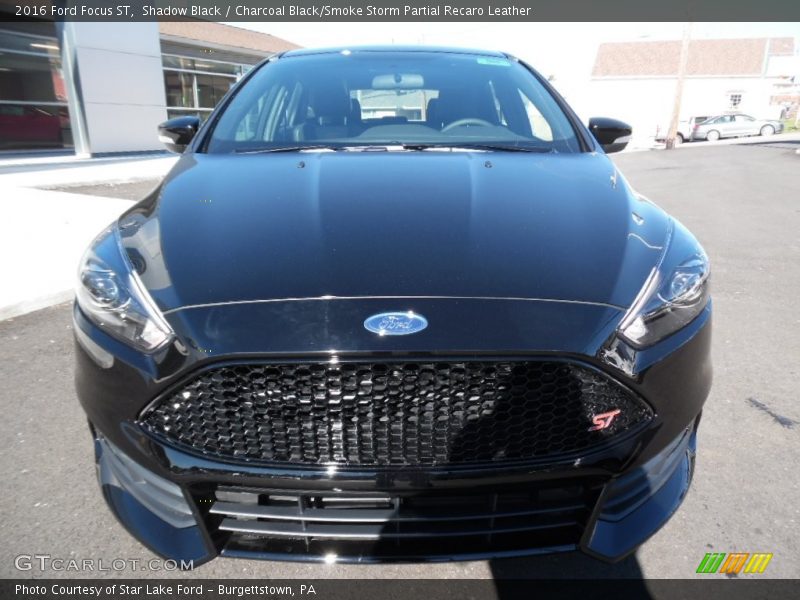 Shadow Black / Charcoal Black/Smoke Storm Partial Recaro Leather 2016 Ford Focus ST