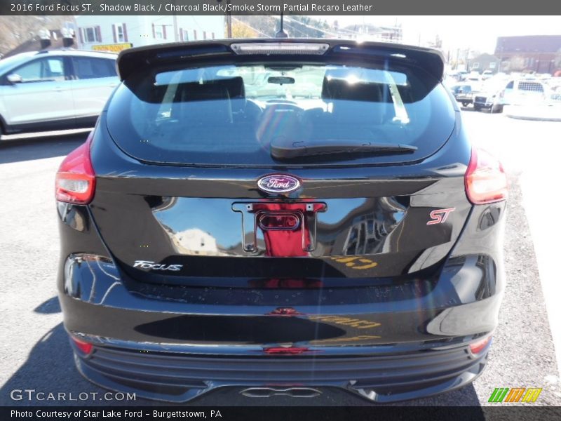 Shadow Black / Charcoal Black/Smoke Storm Partial Recaro Leather 2016 Ford Focus ST