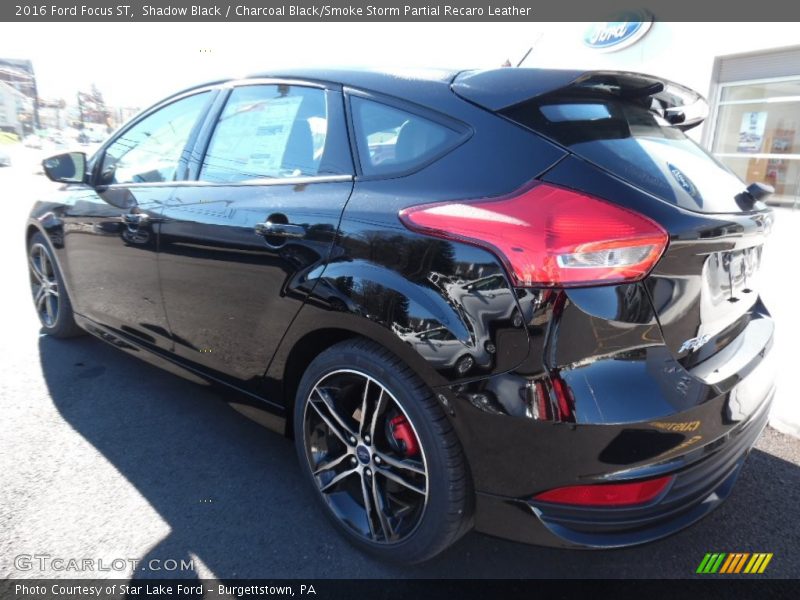 Shadow Black / Charcoal Black/Smoke Storm Partial Recaro Leather 2016 Ford Focus ST