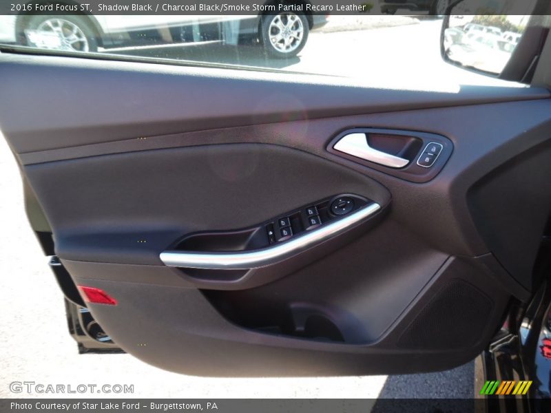 Shadow Black / Charcoal Black/Smoke Storm Partial Recaro Leather 2016 Ford Focus ST